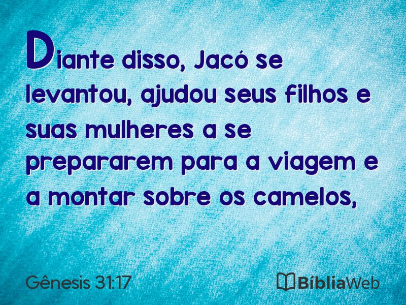 Gênesis 31:17 em imagem para compartilhar