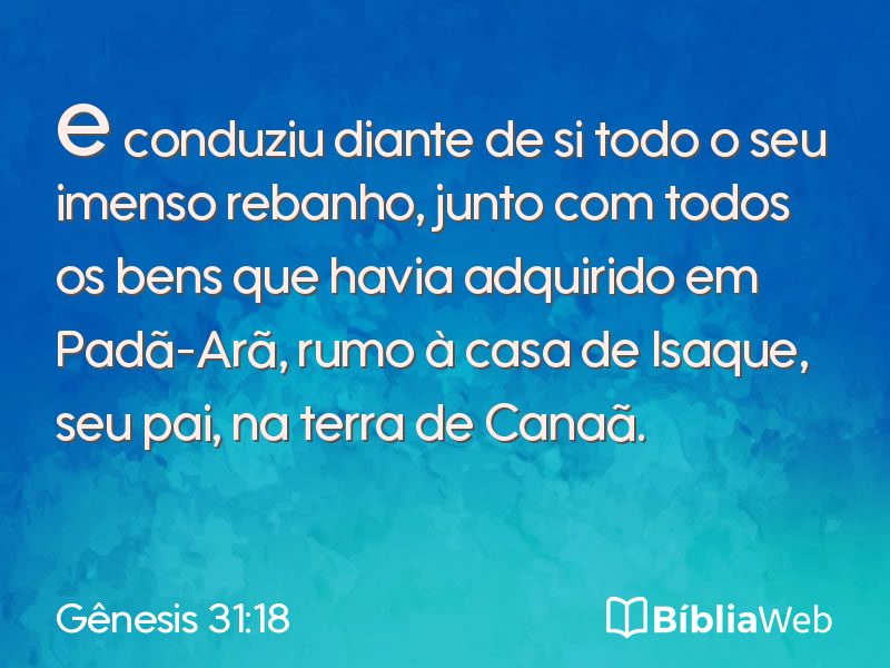 Gênesis 31:18 em imagem para compartilhar