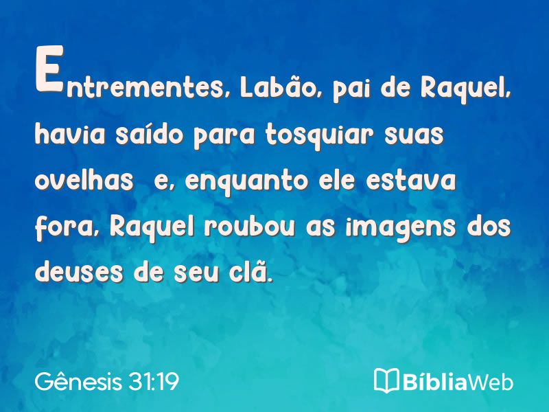Gênesis 31:19 em imagem para compartilhar