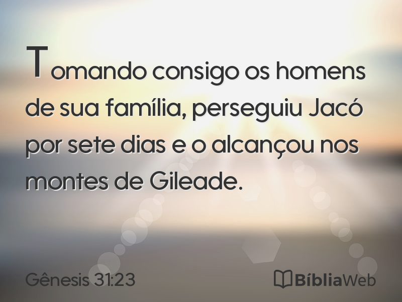 Gênesis 31:23 em imagem para compartilhar