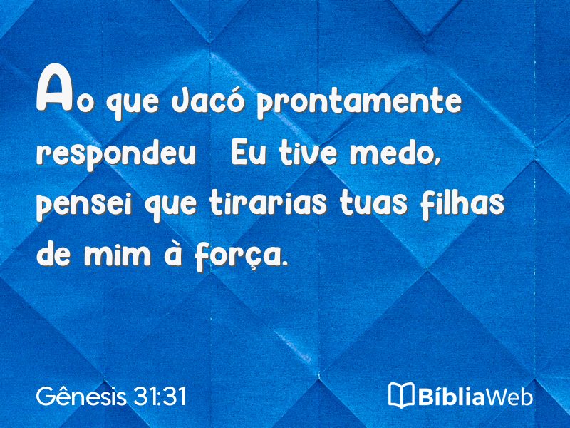 Gênesis 31:31 em imagem para compartilhar