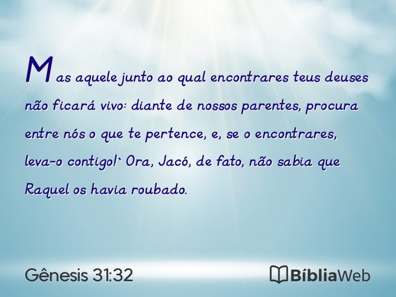 Gênesis 31:32 em imagem para compartilhar