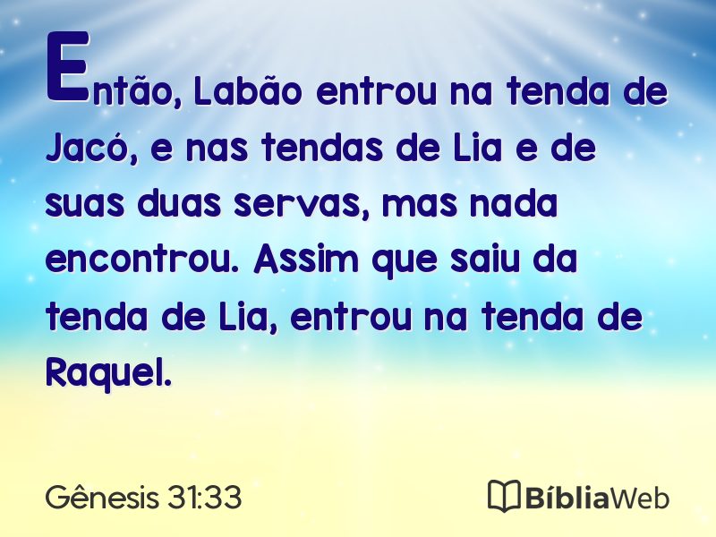 Gênesis 31:33 em imagem para compartilhar