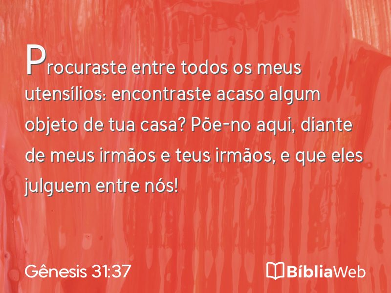 Gênesis 31:37 em imagem para compartilhar