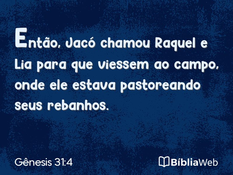 Gênesis 31:4 em imagem para compartilhar