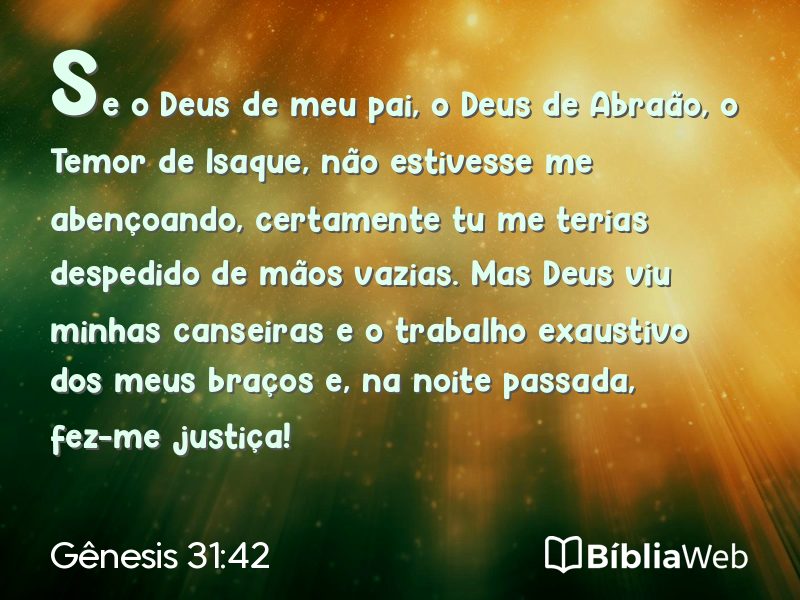 Gênesis 31:42 em imagem para compartilhar