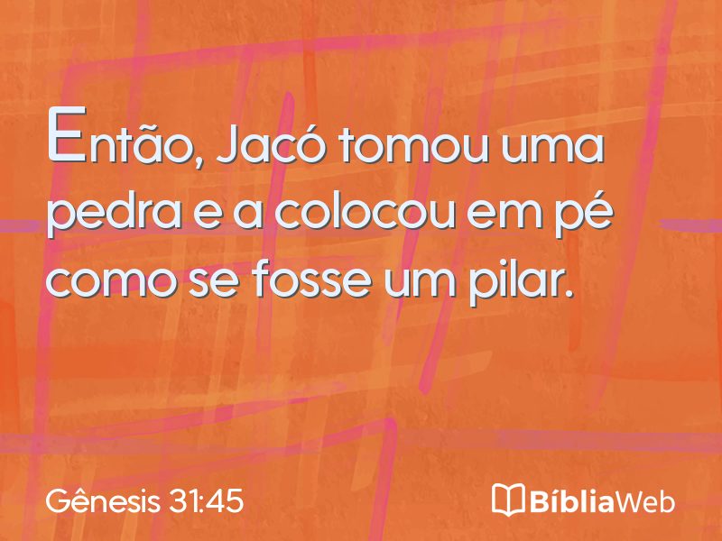 Gênesis 31:45 em imagem para compartilhar
