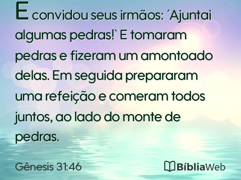 Gênesis 31:46 em imagem para compartilhar