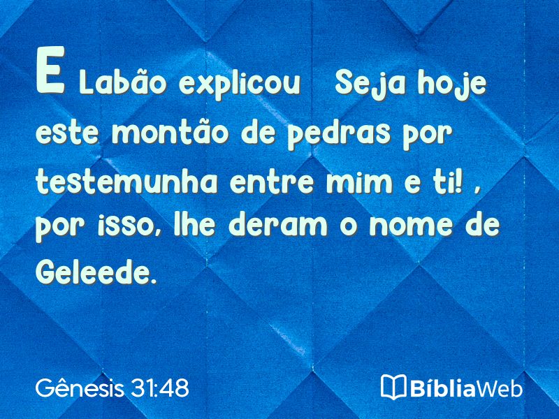 Gênesis 31:48 em imagem para compartilhar