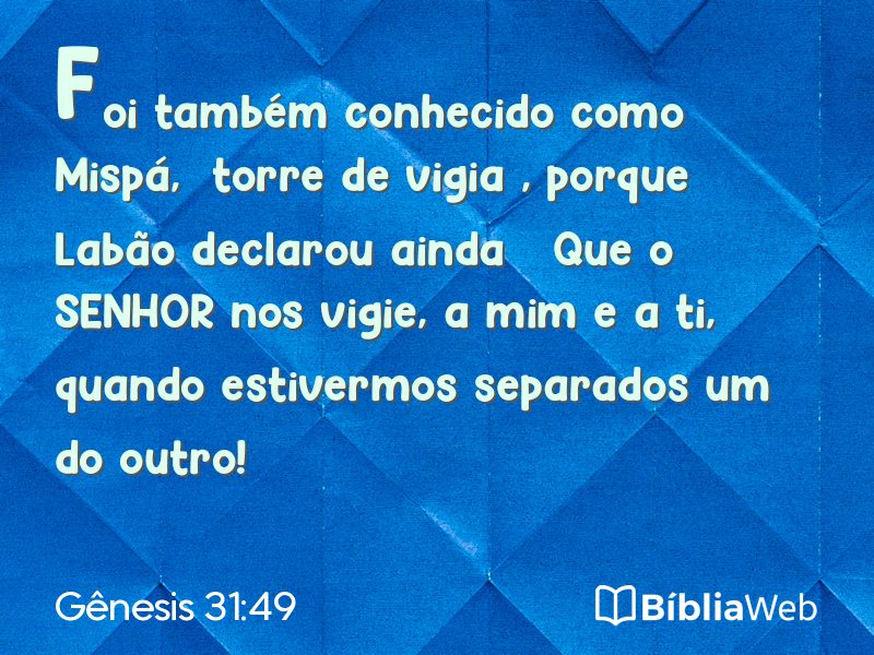 Gênesis 31:49 em imagem para compartilhar