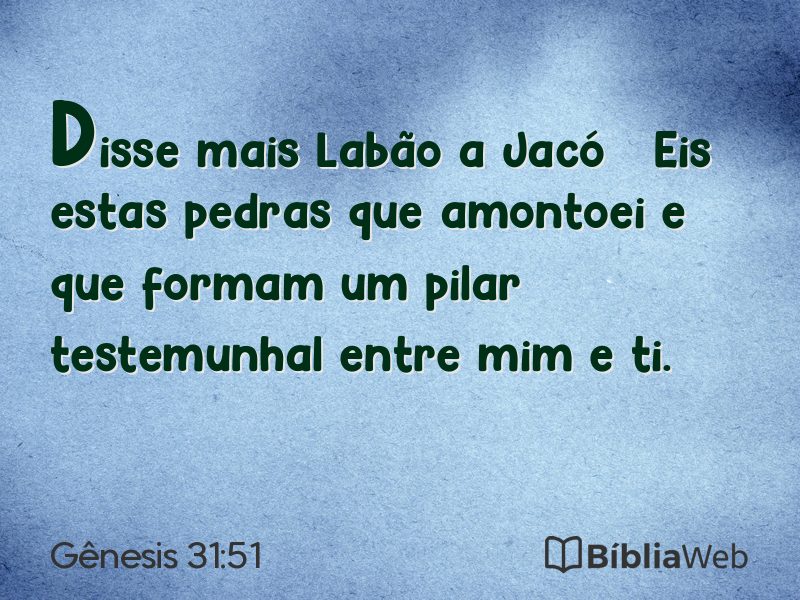 Gênesis 31:51 em imagem para compartilhar