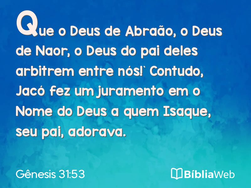 Gênesis 31:53 em imagem para compartilhar