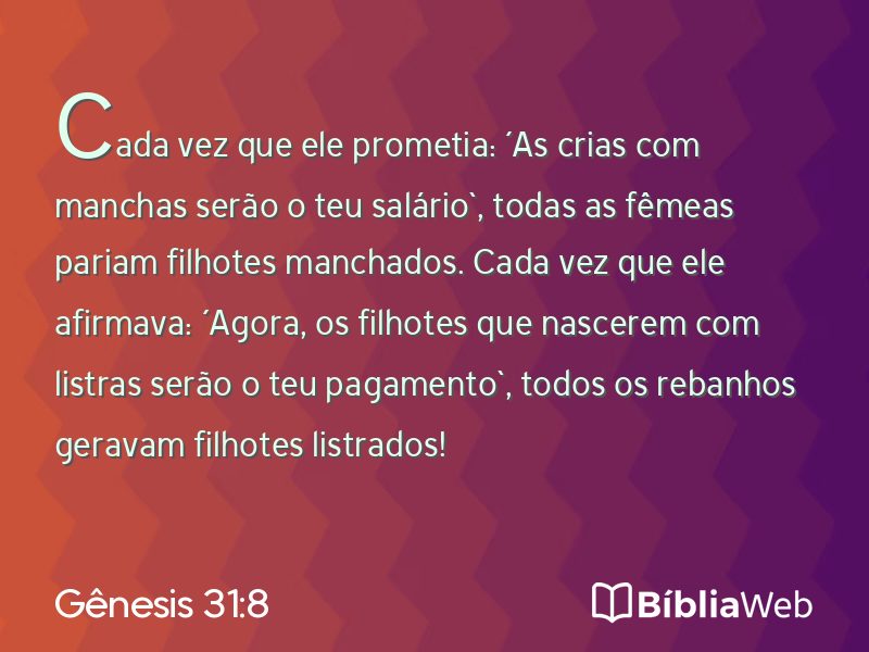 Gênesis 31:8 em imagem para compartilhar
