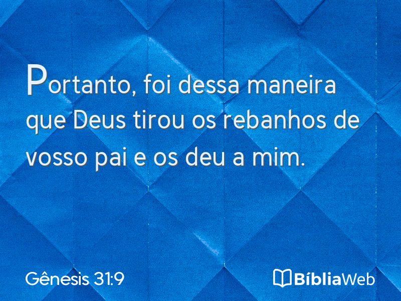Gênesis 31:9 em imagem para compartilhar