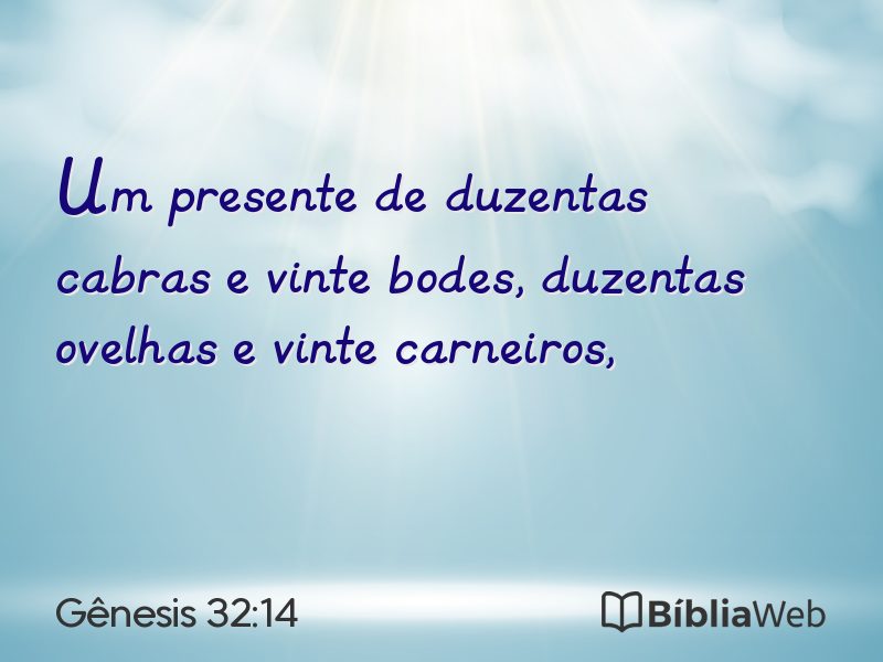 Gênesis 32:14 em imagem para compartilhar