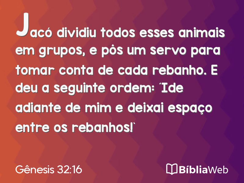 Gênesis 32:16 em imagem para compartilhar