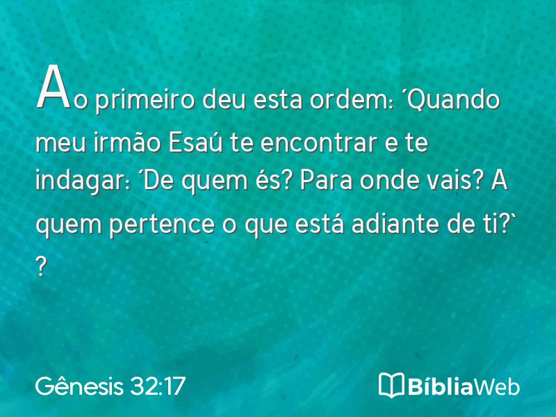 Gênesis 32:17 em imagem para compartilhar