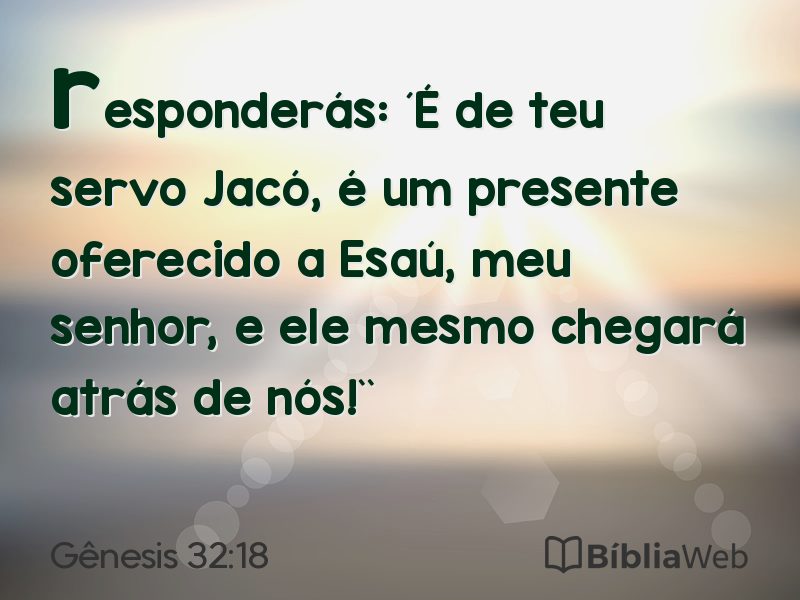 Gênesis 32:18 em imagem para compartilhar