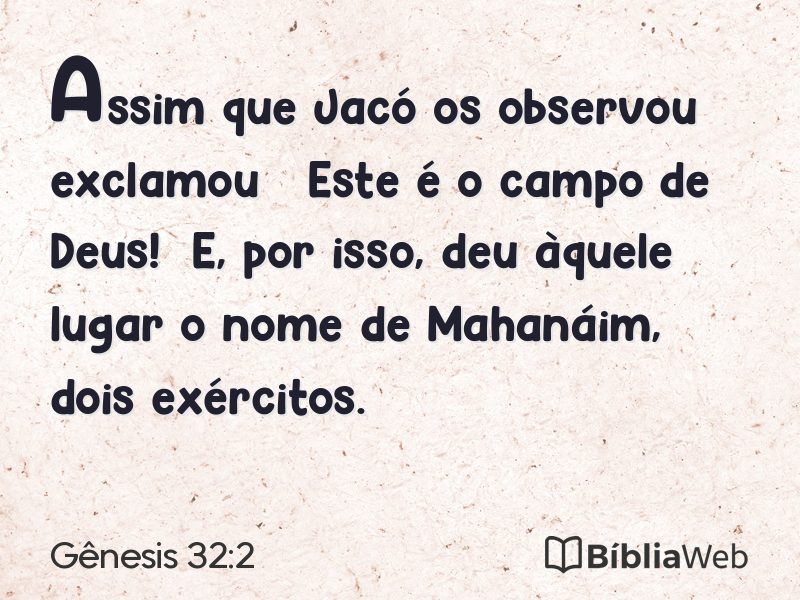Gênesis 32:2 em imagem para compartilhar