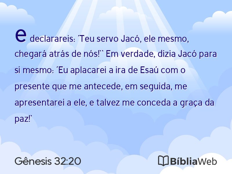 Gênesis 32:20 em imagem para compartilhar