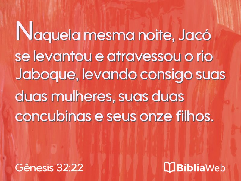 Gênesis 32:22 em imagem para compartilhar