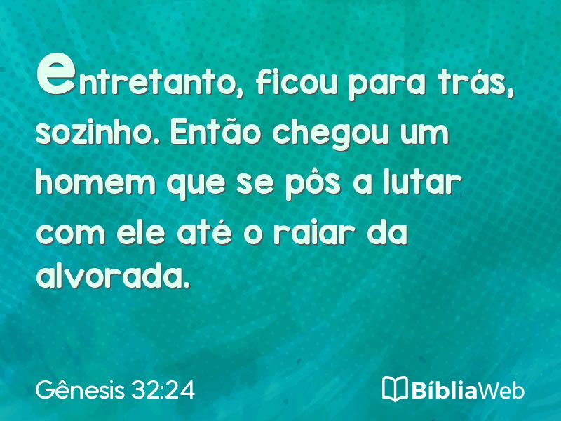 Gênesis 32:24 em imagem para compartilhar