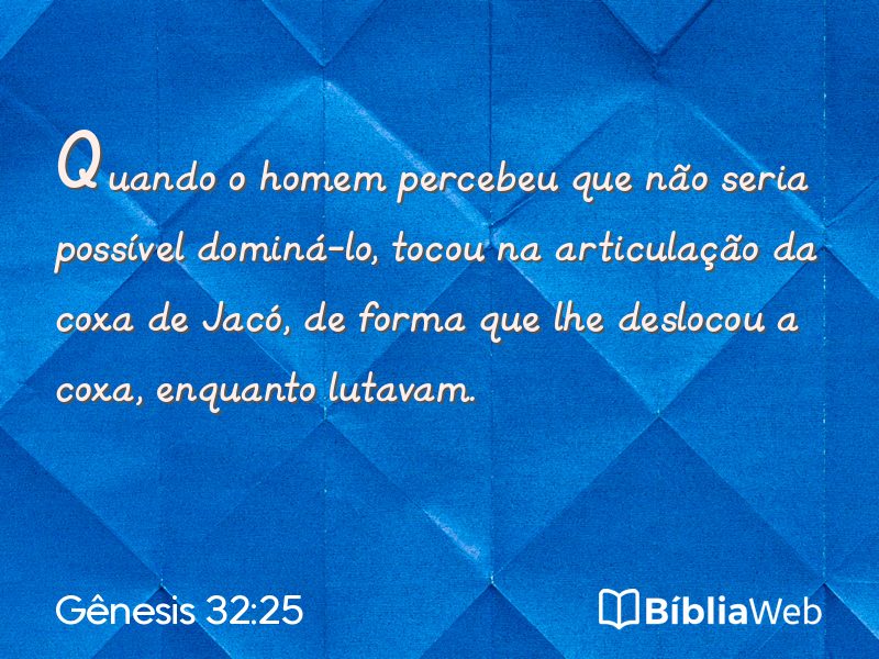 Gênesis 32:25 em imagem para compartilhar