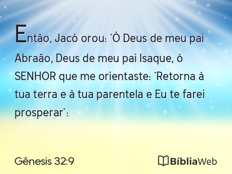 Gênesis 32:9 em imagem para compartilhar