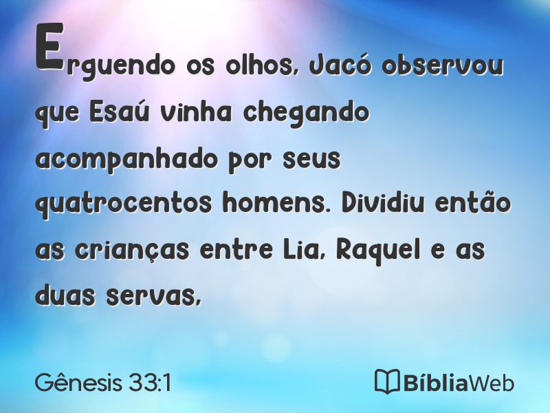 Gênesis 33:1 em imagem para compartilhar