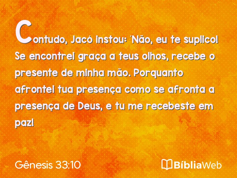 Gênesis 33:10 em imagem para compartilhar