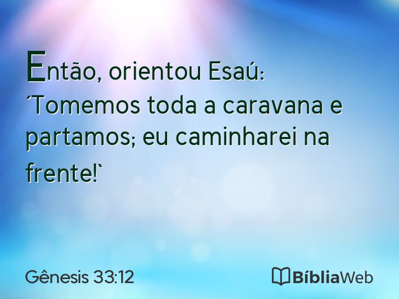 Gênesis 33:12 em imagem para compartilhar