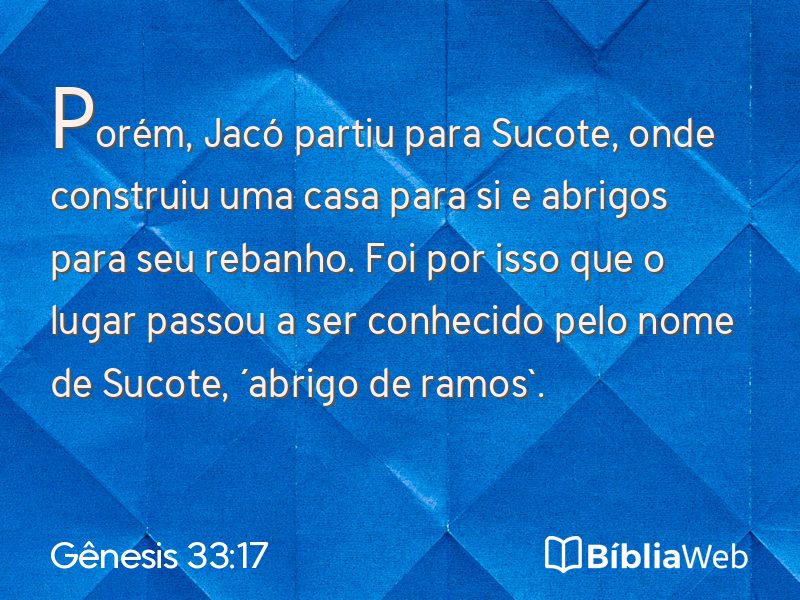 Gênesis 33:17 em imagem para compartilhar