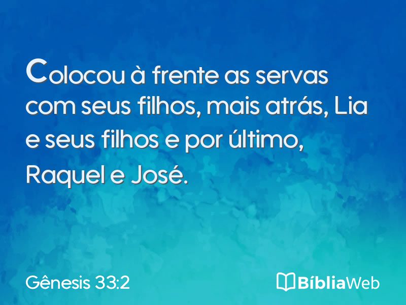 Gênesis 33:2 em imagem para compartilhar