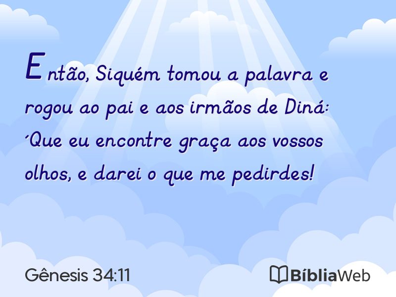 Gênesis 34:11 em imagem para compartilhar