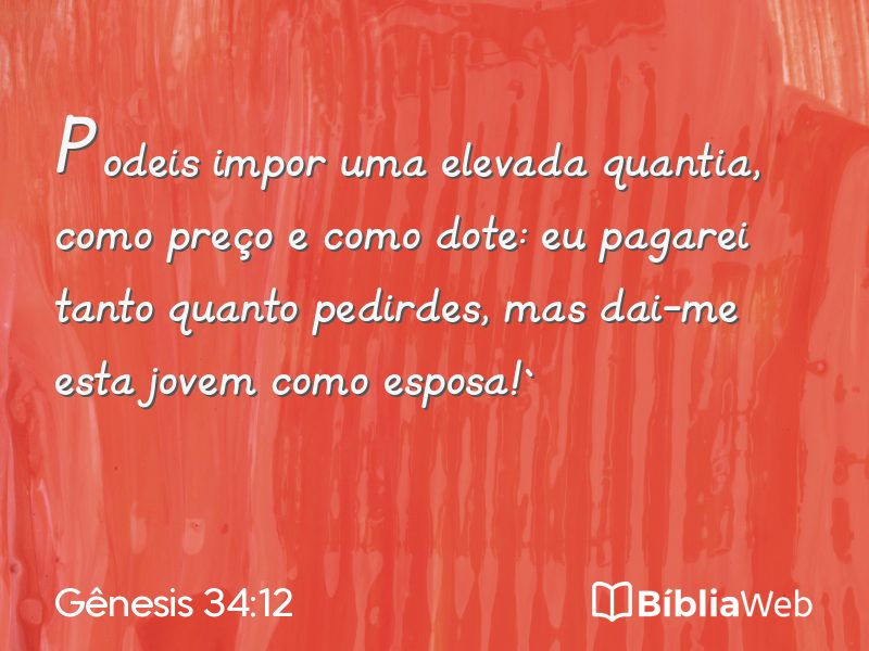 Gênesis 34:12 em imagem para compartilhar