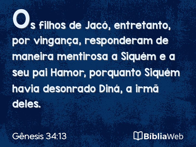 Gênesis 34:13 em imagem para compartilhar