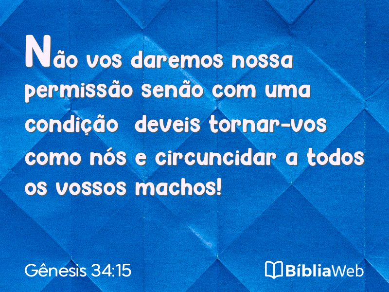 Gênesis 34:15 em imagem para compartilhar
