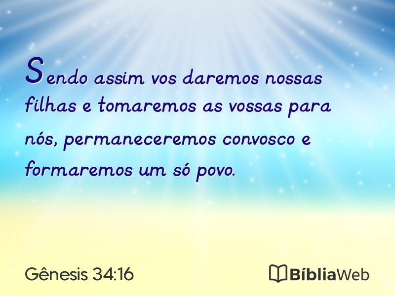 Gênesis 34:16 em imagem para compartilhar