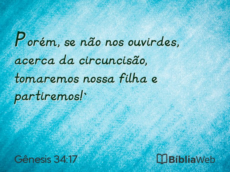 Gênesis 34:17 em imagem para compartilhar