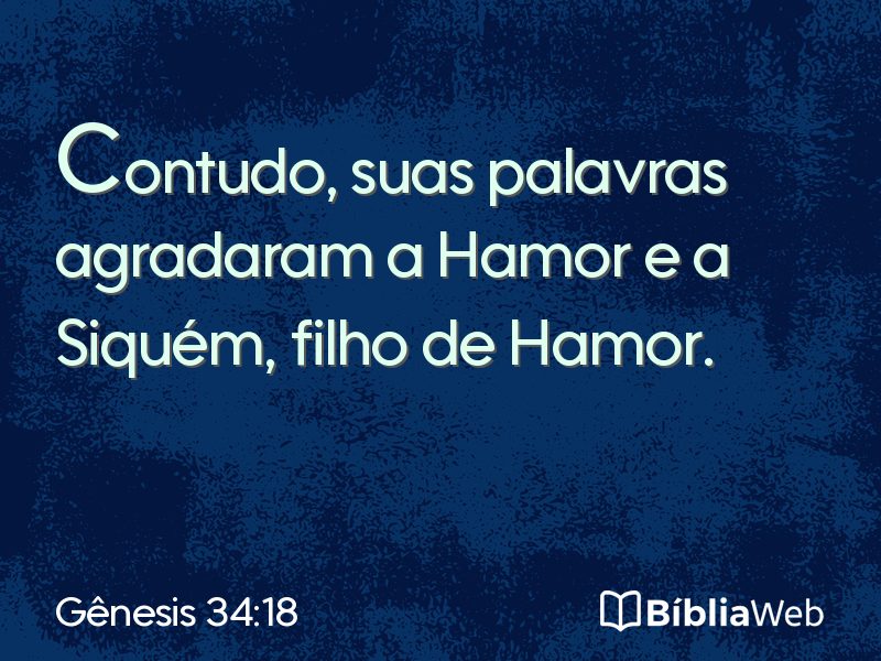 Gênesis 34:18 em imagem para compartilhar