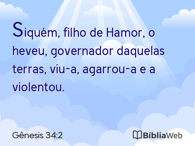 Gênesis 34:2 em imagem para compartilhar