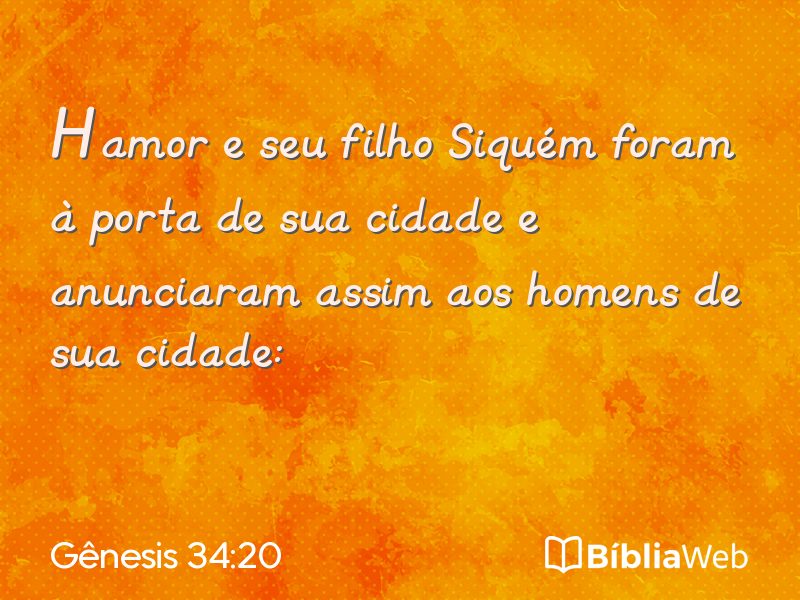 Gênesis 34:20 em imagem para compartilhar