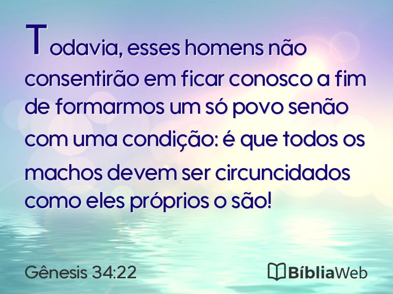 Gênesis 34:22 em imagem para compartilhar