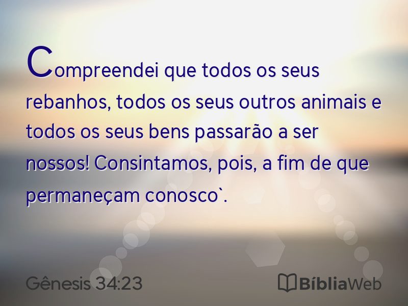 Gênesis 34:23 em imagem para compartilhar