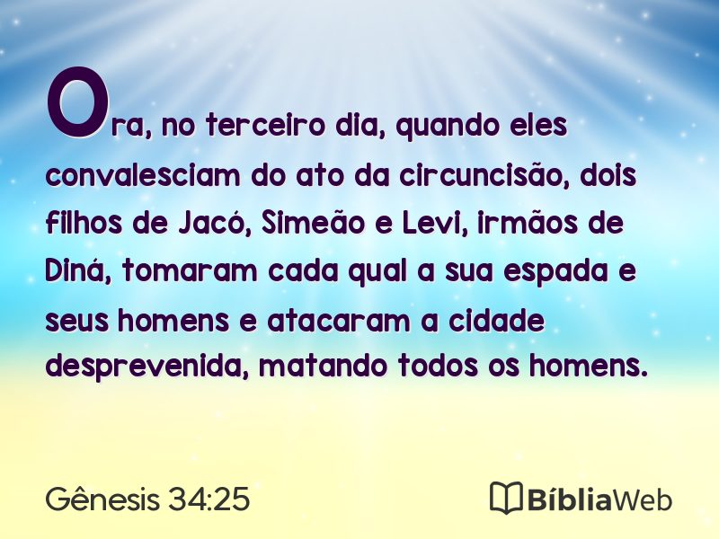 Gênesis 34:25 em imagem para compartilhar