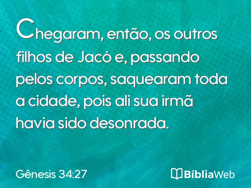 Gênesis 34:27 em imagem para compartilhar