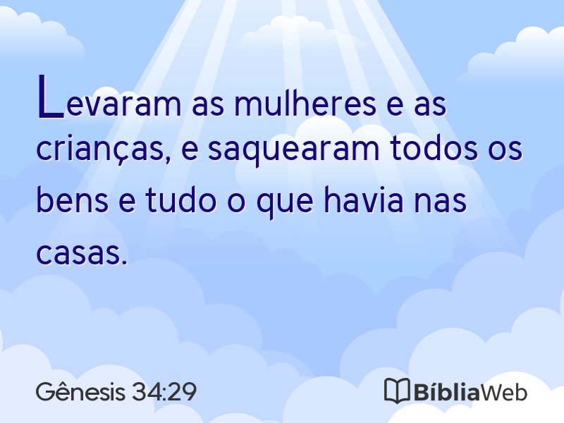 Gênesis 34:29 em imagem para compartilhar