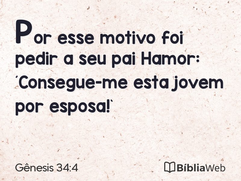 Gênesis 34:4 em imagem para compartilhar