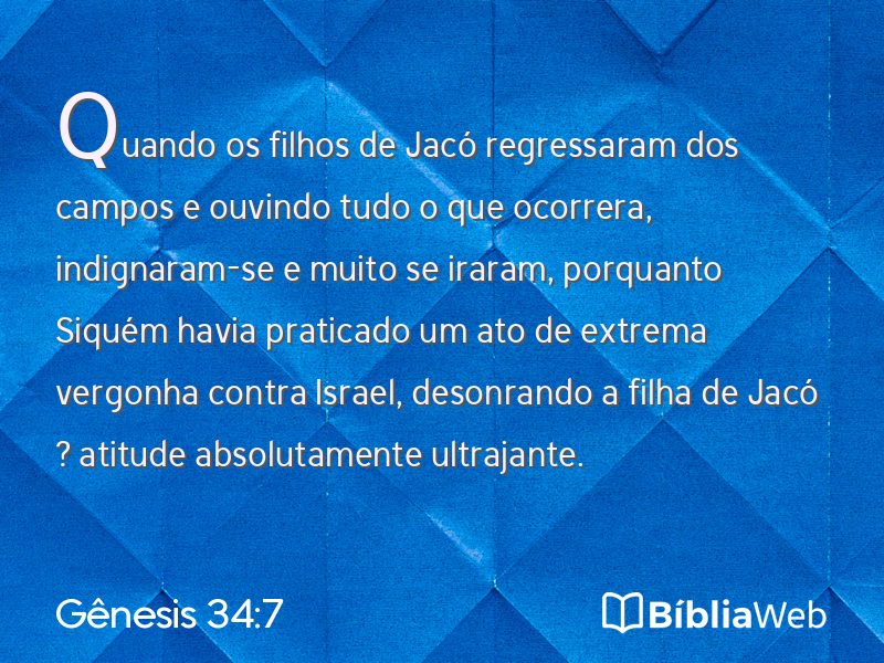Gênesis 34:7 em imagem para compartilhar