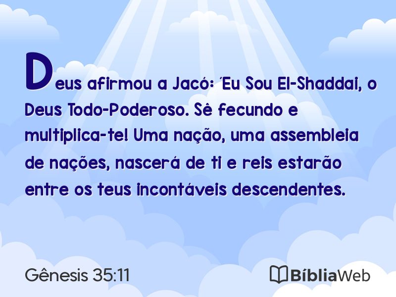 Gênesis 35:11 em imagem para compartilhar